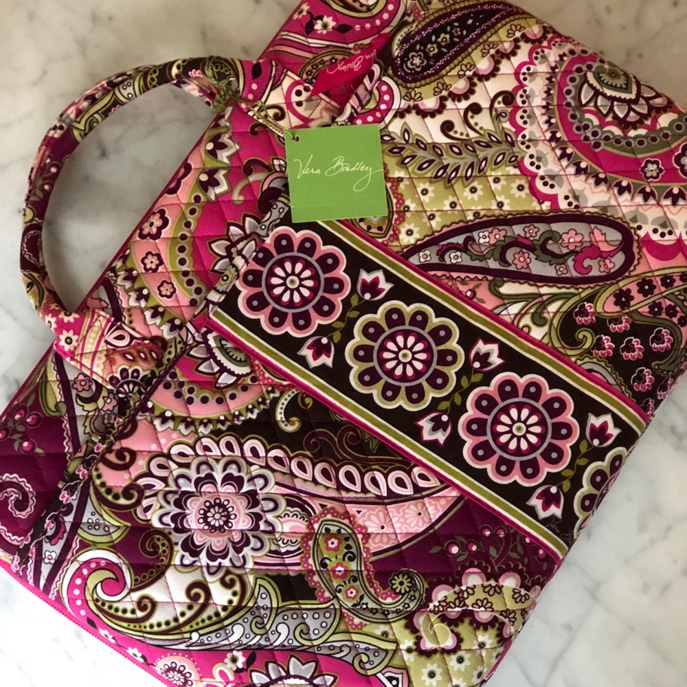NEW Vera Bradley 17” Quilted Portfolio Laptop Bag